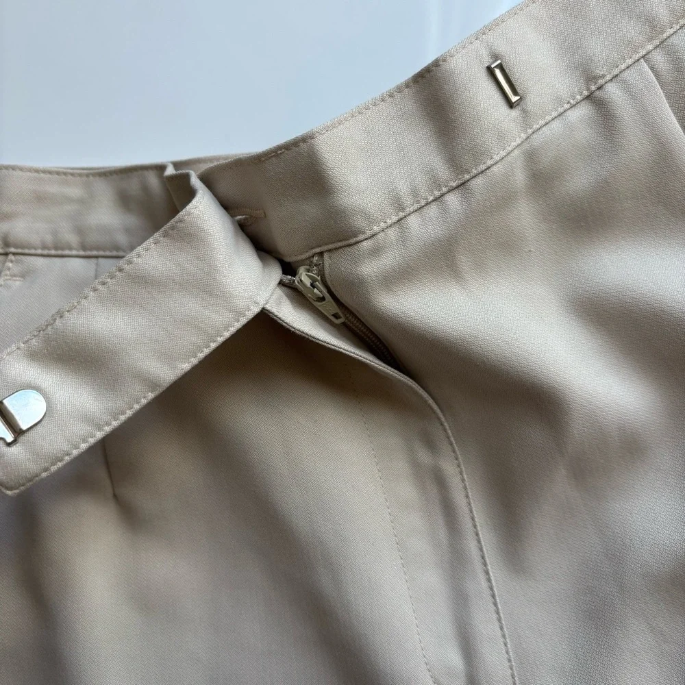 Liz Golf High Waisted Chino Shorts Womens Size 10 Beige Lightweight Preppy Y2K